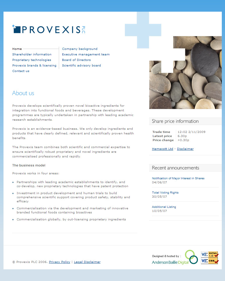 Provexis Website
